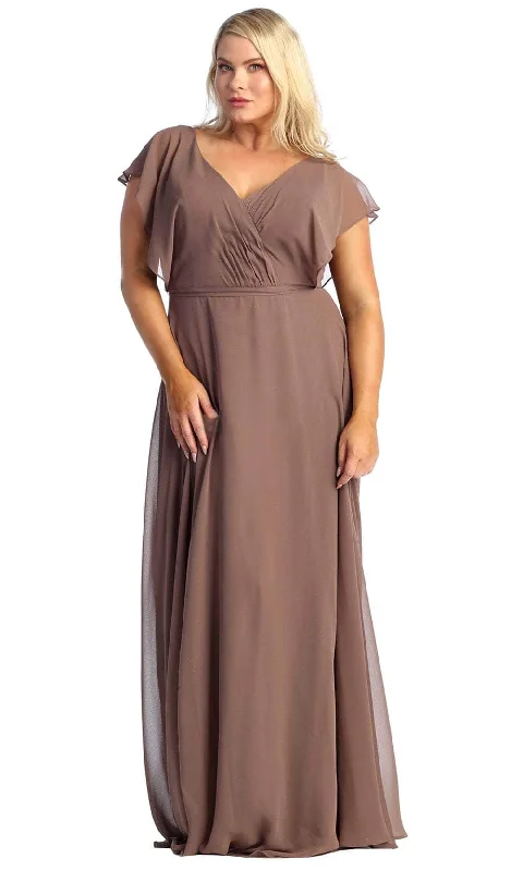 Sale On Sale May Queen MQ1917 - Flutter Sleeve A-Line Prom Gown