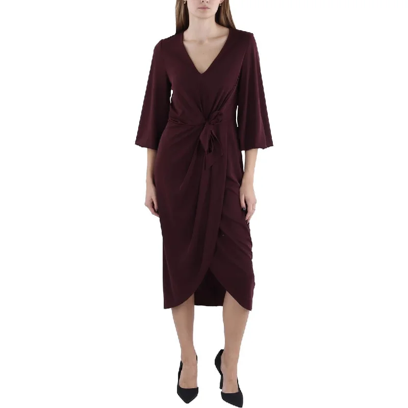 Free Spirited Fashion Lauren Ralph Lauren Womens Wrap  Midi Dress
