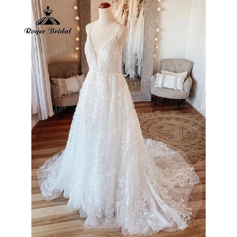 Discover Now Vintage Women A Line Beach Lace Wedding Dress Open Back Off White Wedding Gowns for Bride Brautkleider Roycebridal Discover Now Vintage Women A Line Beach Lace Wedding Dress Open Back Off White Wedding Gowns for Bride Brautkleider Roycebridal