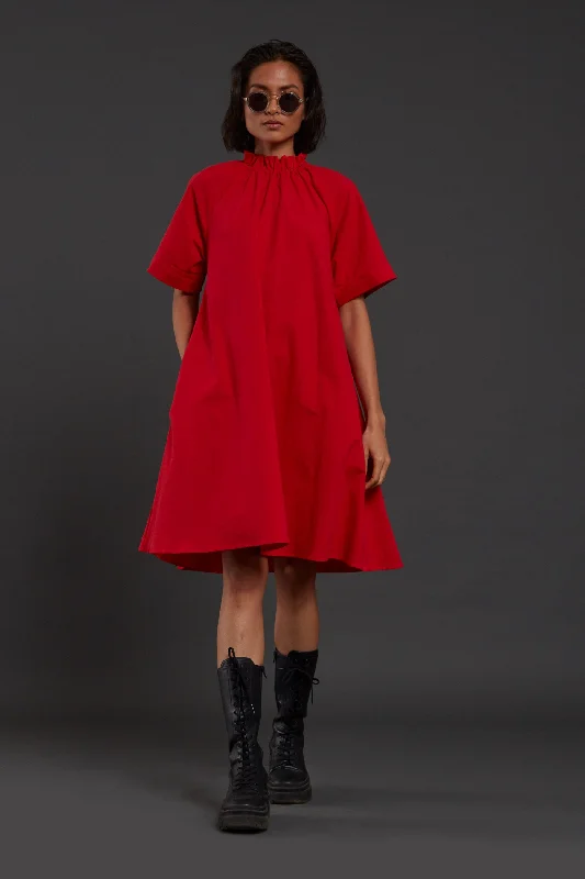 Eco Friendly Fashion Sale Red Tora Dress