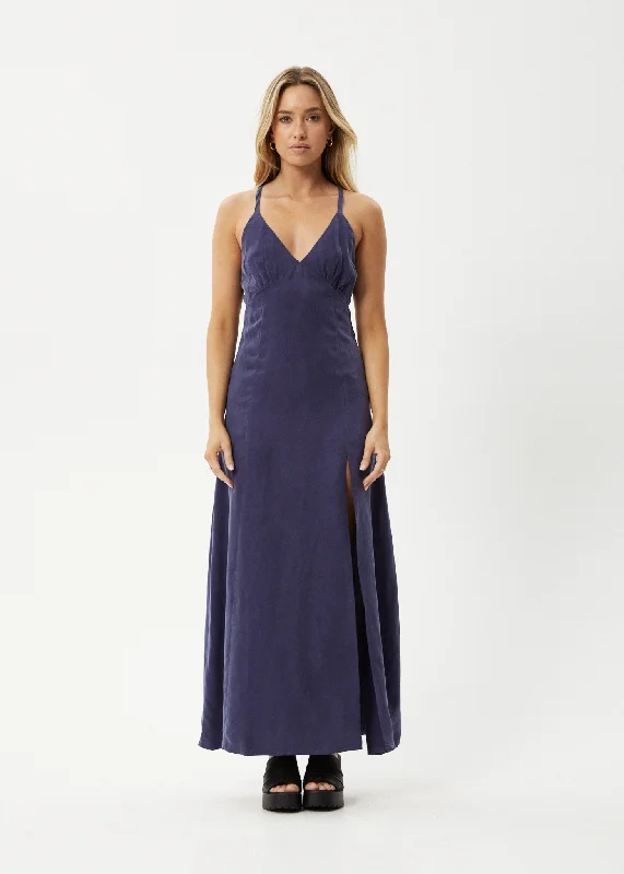 Fashion Forward AFENDS Womens Grace - Cupro Maxi Dress - Navy