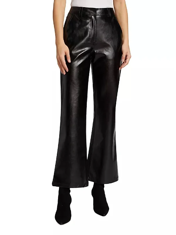 Quality Driven Apparel Melbrooke Faux Leather Trousers In Black