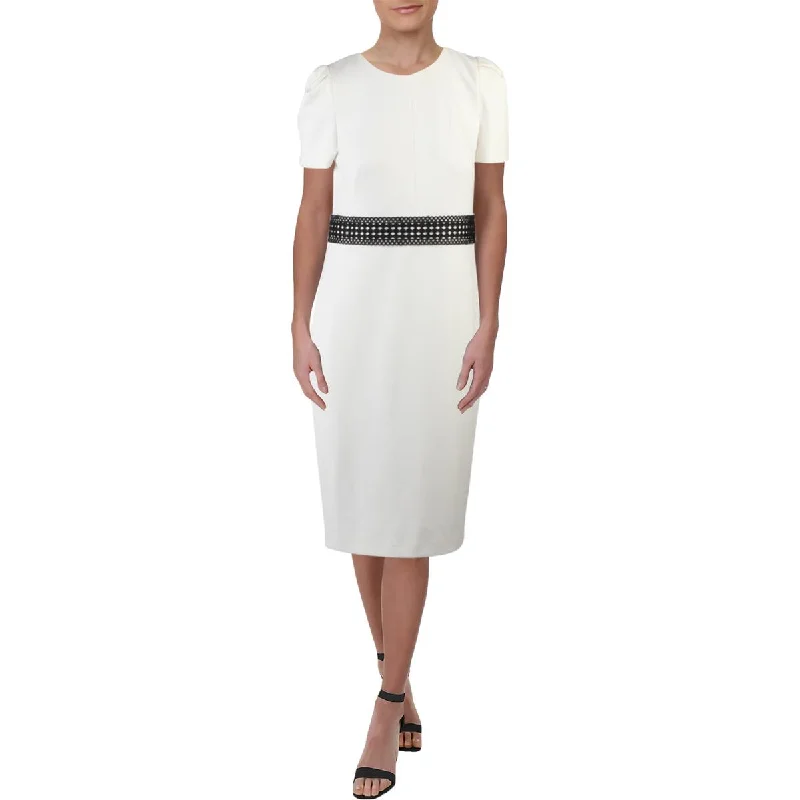 Casual Chic Calvin Klein Womens Lace Sheath Midi Dress