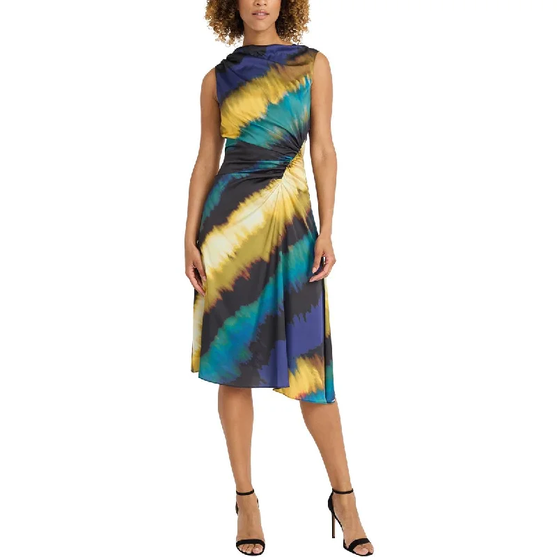 Modern Women’s Wardrobe Essentials Maggy London Womens Ruched Sleeveless Midi Dress