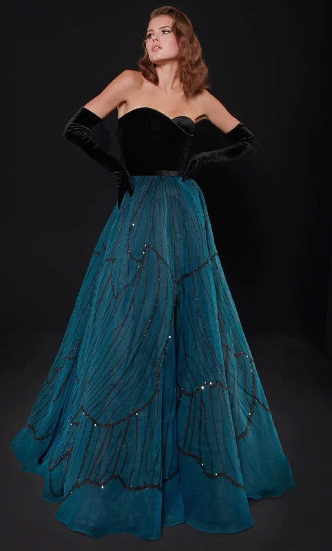 Casual Women’s Clothing MNM COUTURE N0518 - Velvet Sweetheart Evening Gown
