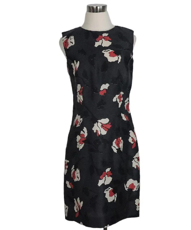 Early Bird Offer Marni Grey & Pink Floral Silk Dress sz 8