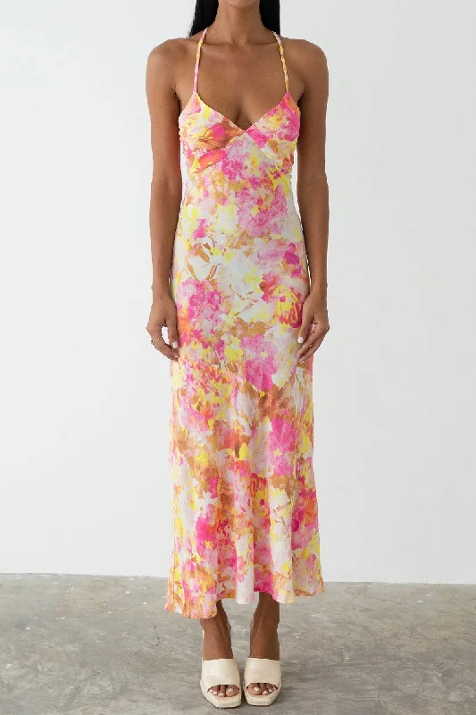 Clothes For Women LE SALTY LABEL Womens Camille Midi Dress - Aurora Pink