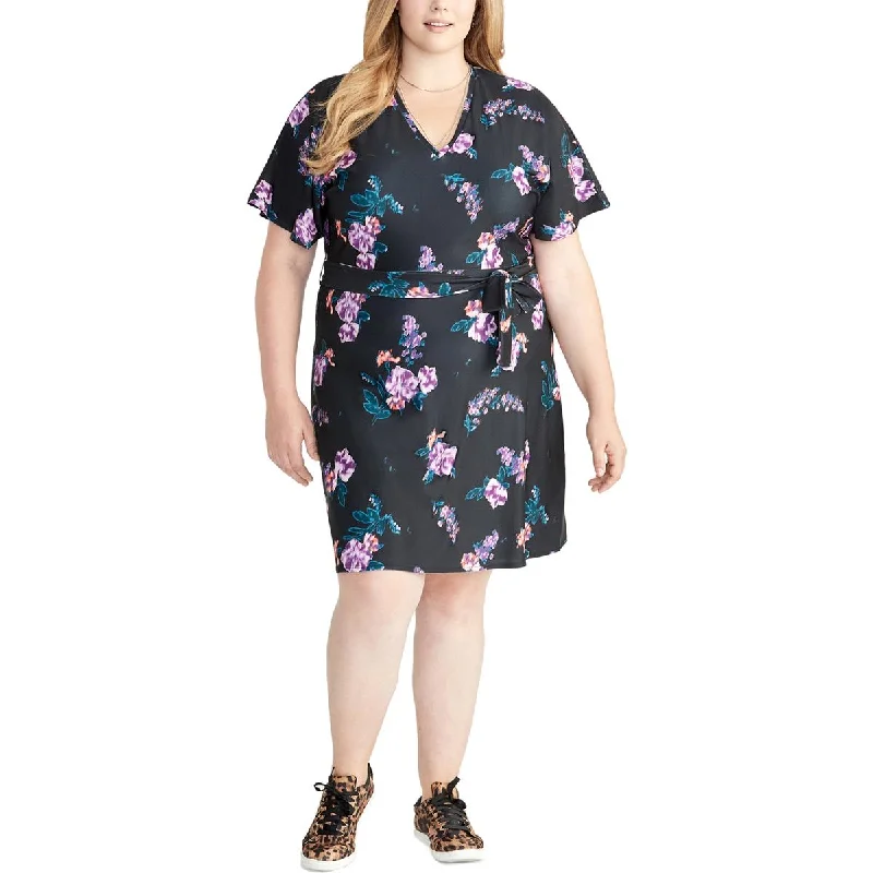 Everyday Fashion Rachel Rachel Roy Womens Plus Andrea V-Neck Kimono Sleeve Midi Dress