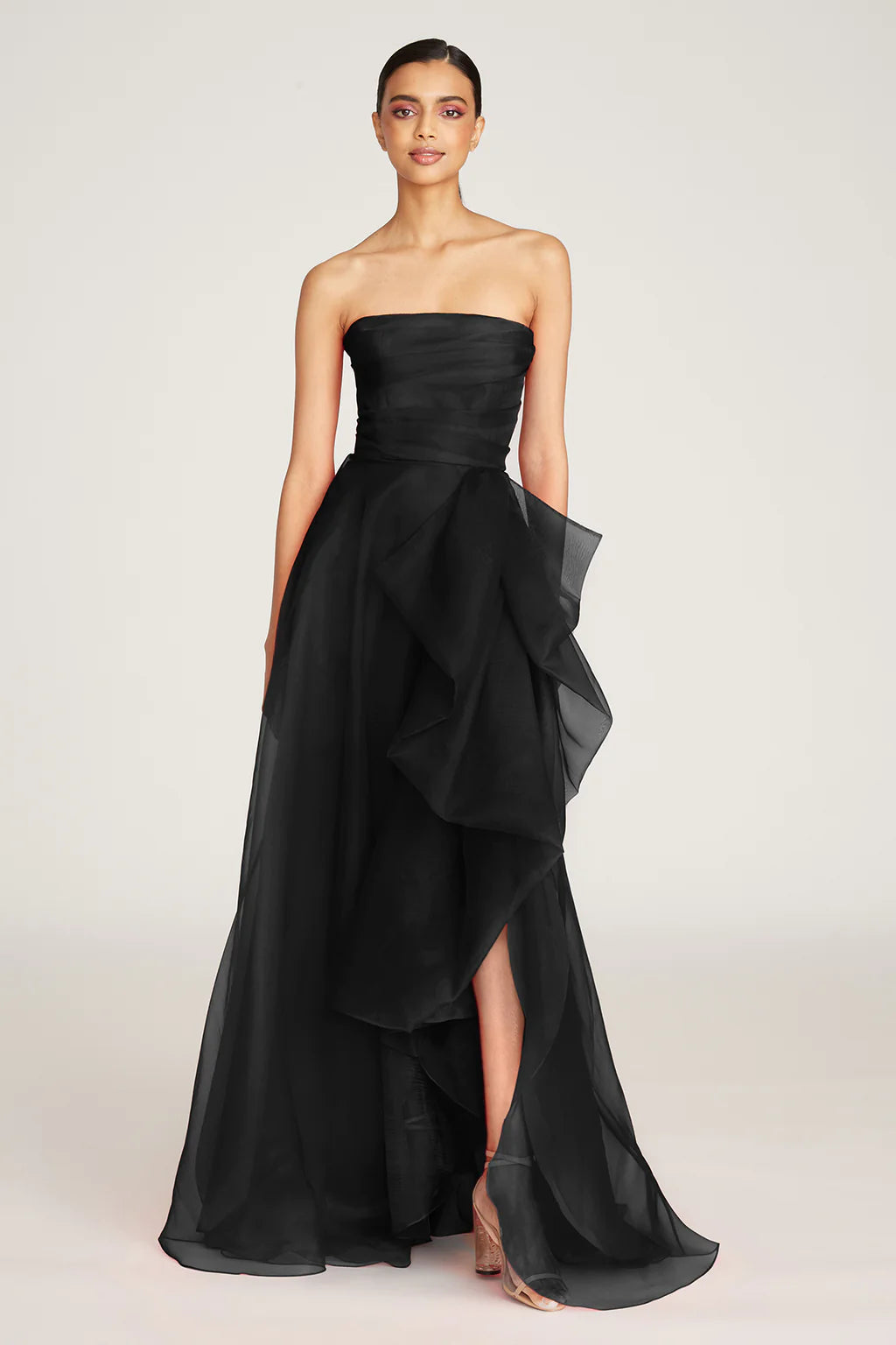 Style Beyond Borders Teresa Strapless Draped Gown - Black