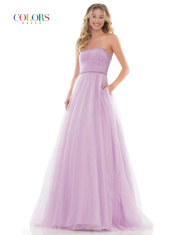 Season Offer Colors 2703 Colors Long Formal Strapless Prom Ball Gown