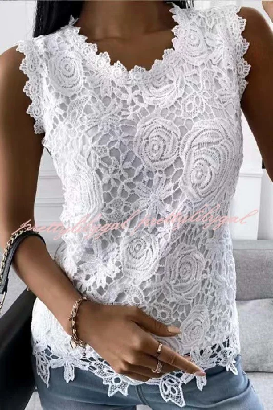 Clearance Sale Online Heavenly Beauty Lace Fabric Tank