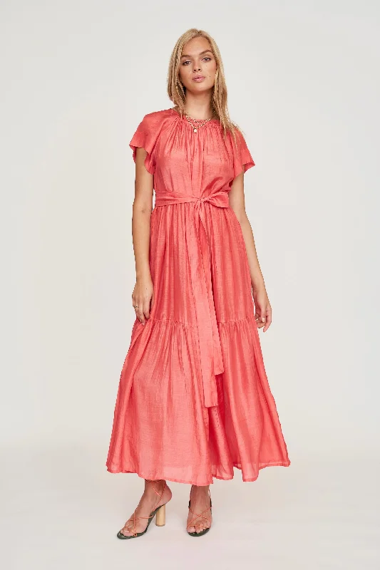 Trendy Women’s Apparel for All Seasons Vienna Maxi Dress in Coral