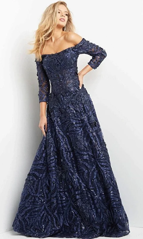 Women's Clothes Online Shopping Jovani 06792 - Off-shoulder Straight Across Long Gown Women's Clothes Online Shopping Jovani 06792 - Off-shoulder Straight Across Long Gown
