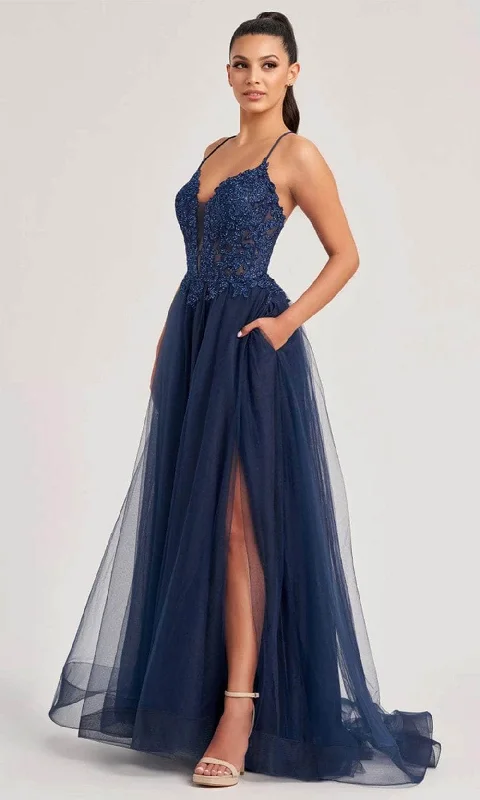 Best Online Boutiques For Women Colette By Daphne CL8320 - Plunging V-Neck Prom Gown