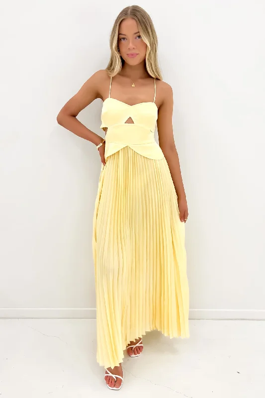 Season Transition Versatile Wear Clearance Parker Maxi Dress Yellow