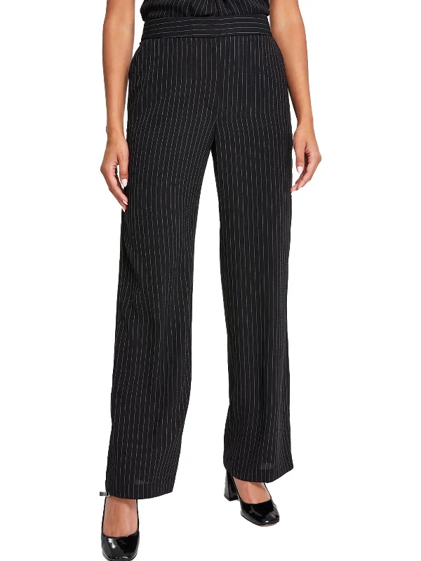 Clearance Sale Online Womens Pinstripe Knit Wide Leg Pants