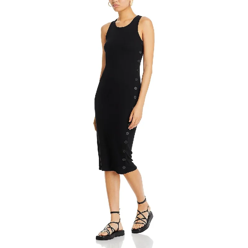 Women's Clothing Sale L'Agence Womens Racerback Side Button Midi Dress