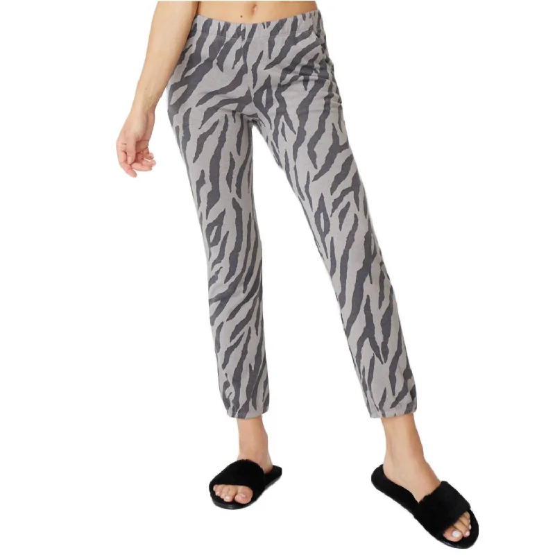 Season Sale Zebra Jogger Sweatpants In Grey Combo