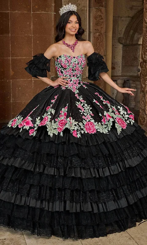 Comfort First Women's Fashion Rachel Allan RQ5002 - Strapless Floral Ballgown