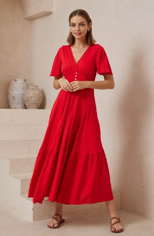 Refresh Your Wardrobe With Our Fashion Deals Vivid Red Dress