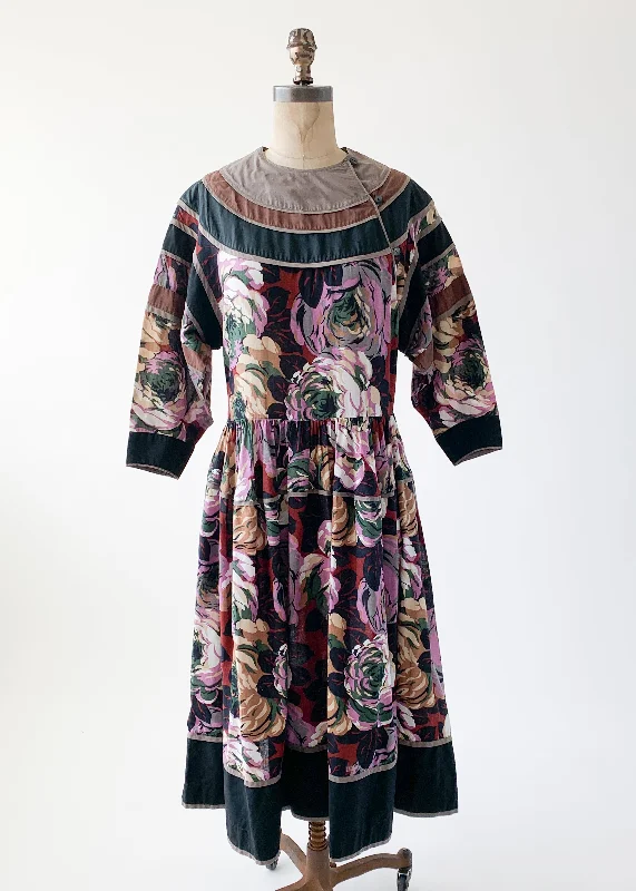 The Latest Trends Vintage 1970s Kenzo Floral Dress