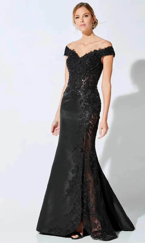 Clothes Of Woman Ivonne D 221D51F - Embroidered Off-Shoulder Evening Gown