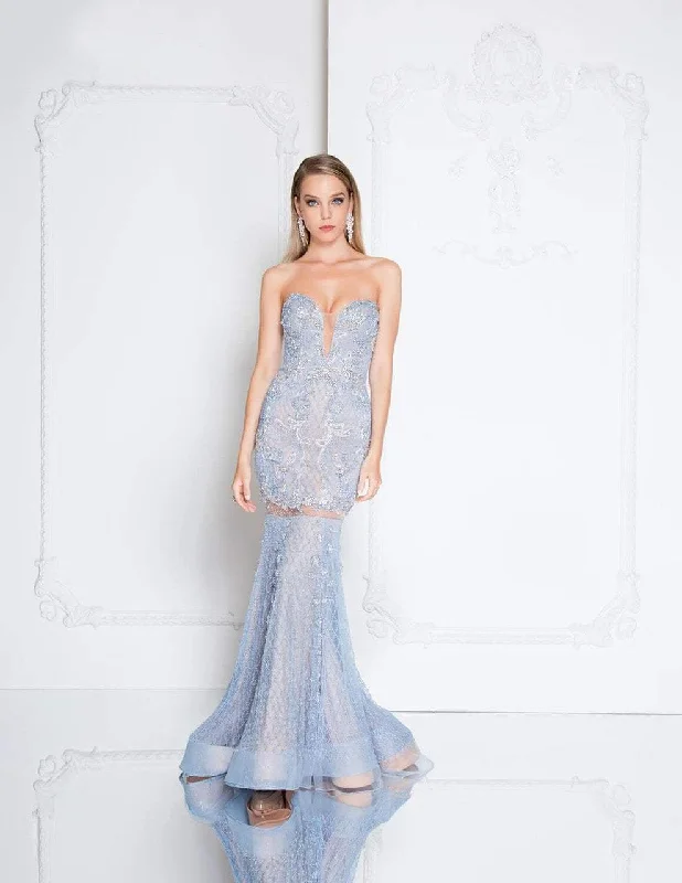 Boutique Dress Online Terani Couture - 1812GL5369X Beaded Sweetheart Illusion Mermaid Gown