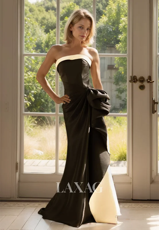 Flash Sales Today Mermaid Sleeveless Tube Top Cocktail Dress Pleated Floral Embossed Floor-Length Mother of the Dress Flash Sales Today Mermaid Sleeveless Tube Top Cocktail Dress Pleated Floral Embossed Floor-Length Mother of the Dress