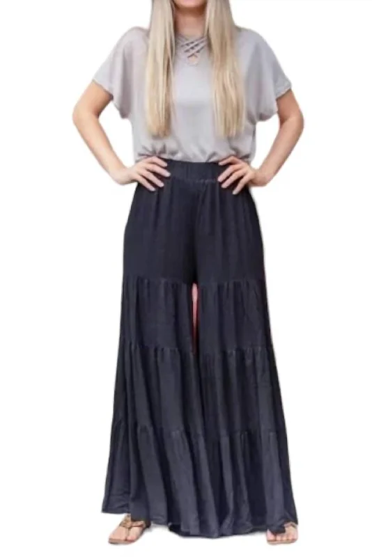 Relaxed Style Nash Nights Out Palazzo Pants In Black