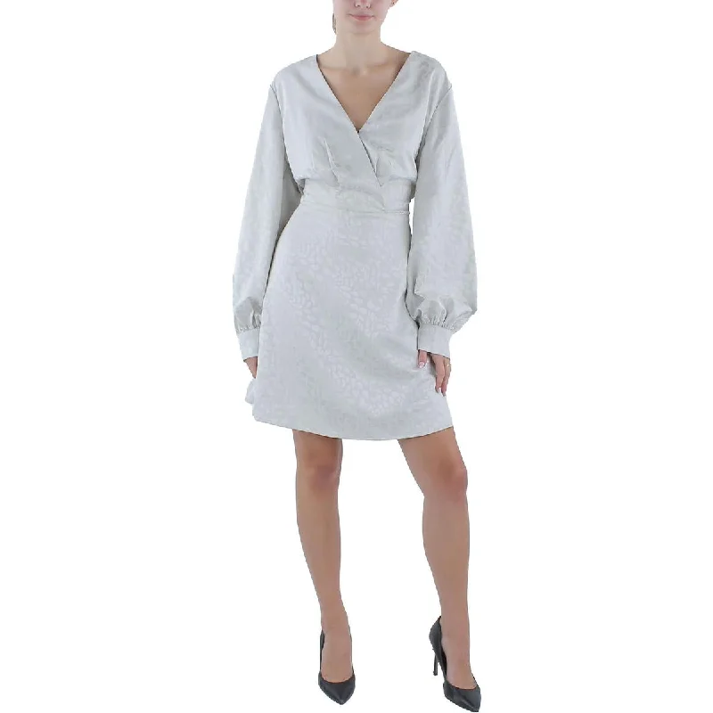 Online Boutique Clothing Guess Womens Animal Print V Neck Midi Dress