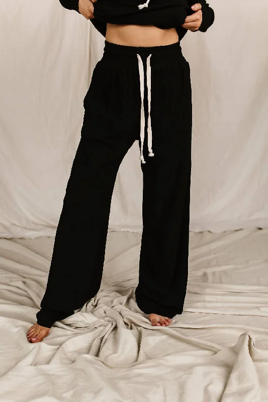 Clothing Woman Performance Fleece Wide Leg Lounge Pant In Poppy Seed