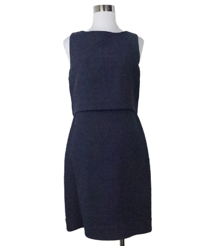 Trendy Women's Fashion Reiss Navy Textured Dress sz 6