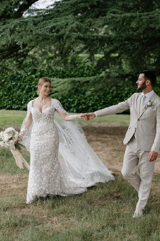 Outfits For Women Roycebridal Tulle Sheath Sweetheart Neck Wedding Dresses With Floral Appliques, MW890 Outfits For Women Roycebridal Tulle Sheath Sweetheart Neck Wedding Dresses With Floral Appliques, MW890