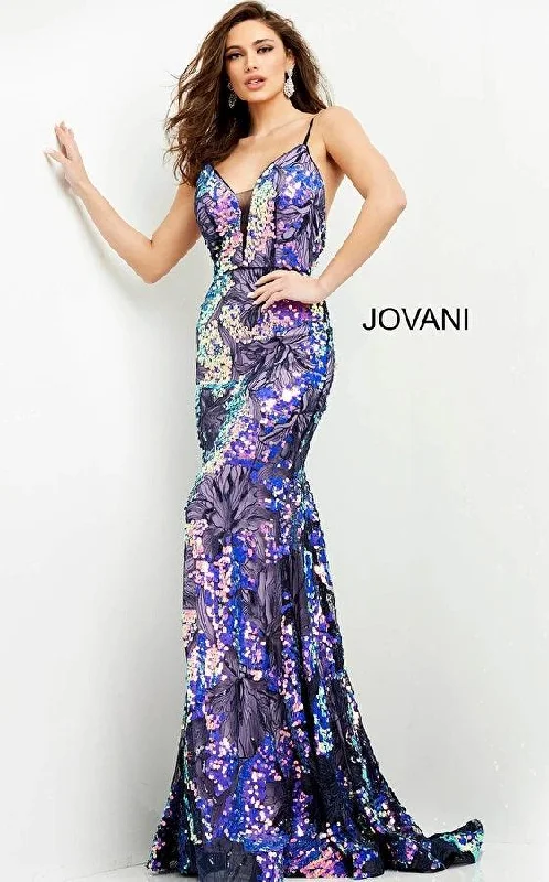 Best Deals Of The Season Jovani 06656 Spaghetti Strap Long Sexy Prom Gown