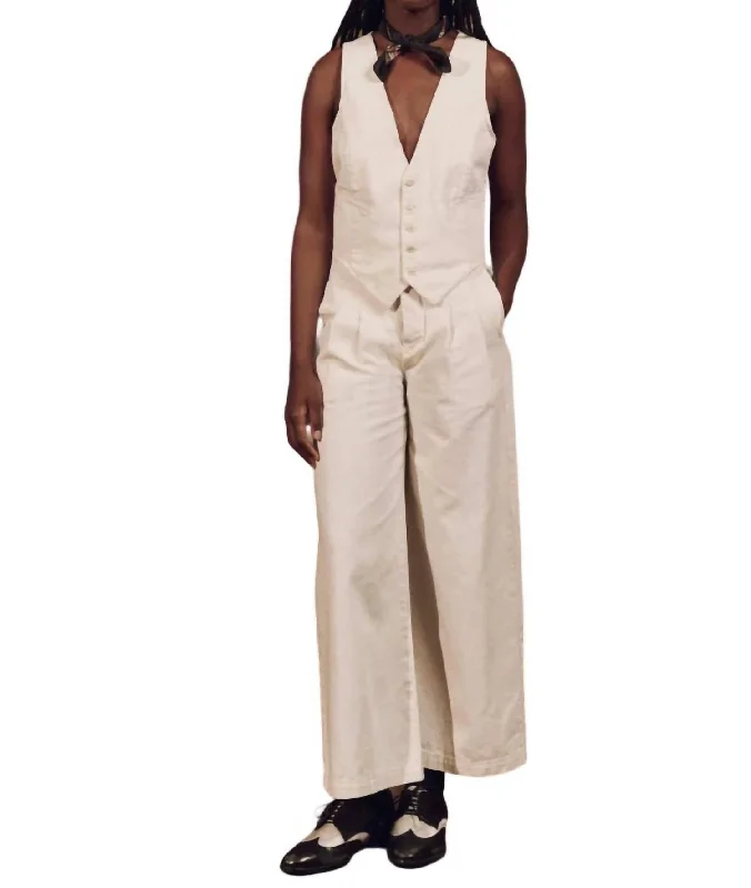 Weekend Exclusive Sculpted Trouser In Natural Hemp