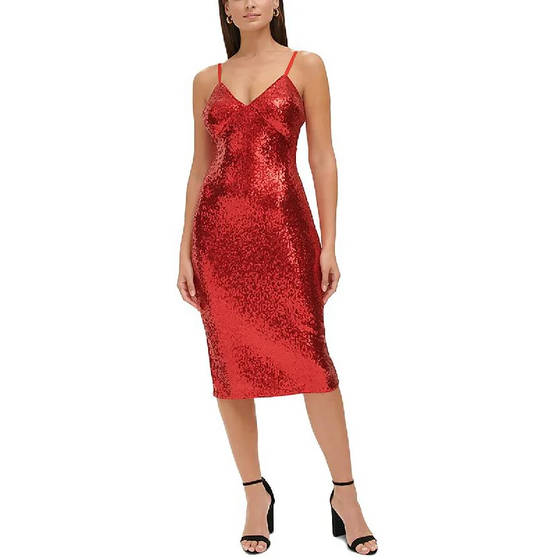 Everyday Wear Guess Womens Sequined Midi Midi Dress