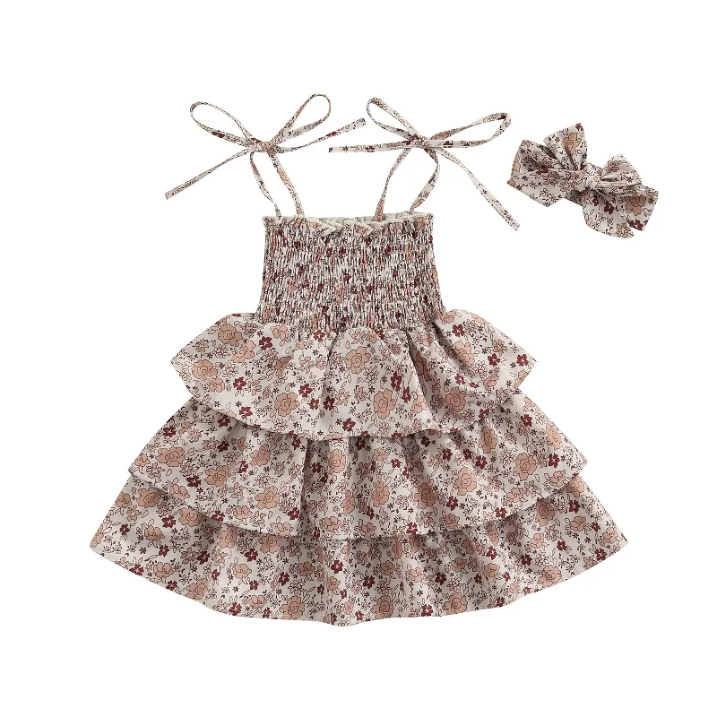 Style Upgrade TALLY Floral Layered Dress with Headband