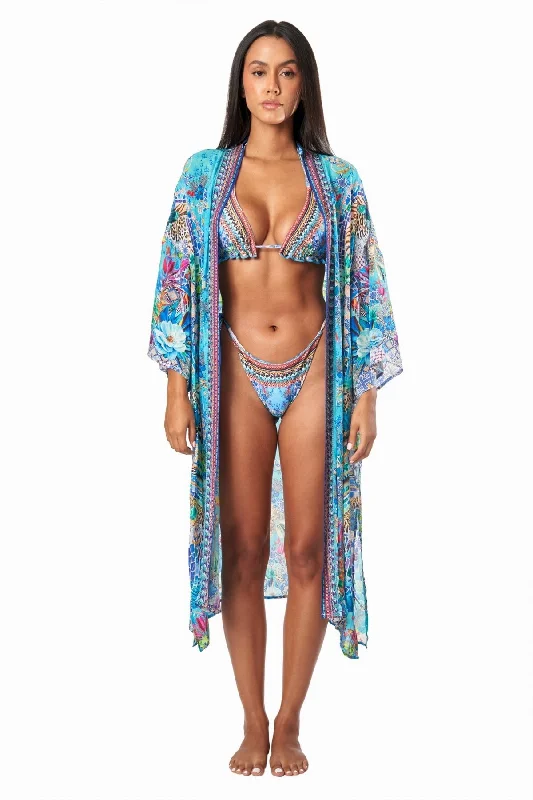 Fashion Sale Poppy Garden Floral Kimono Cover Up