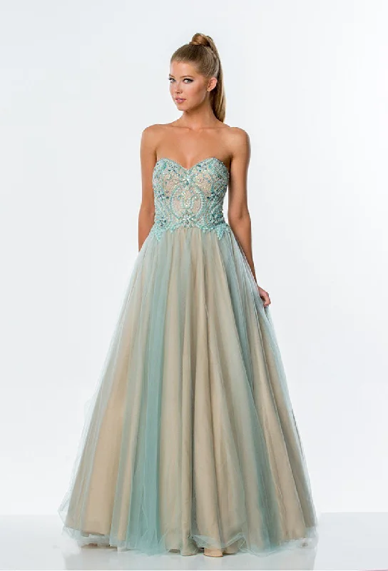 Chic Outfits Terani Couture - 151P0088B Ornate Strapless Sweetheart Ballgown