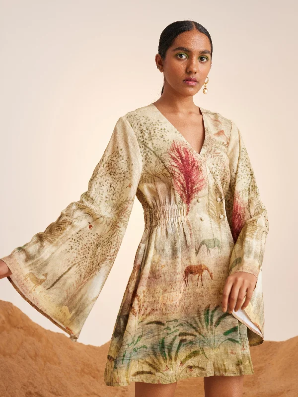 Big Savings "Bell Sleeves Dress "