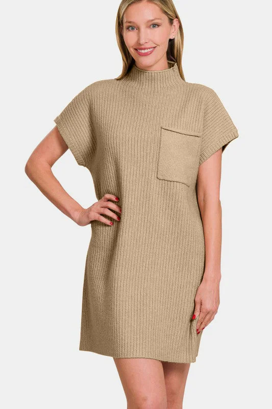 Women's Clothing Sale Online Zenana Short Sleeve Sweater Mini Dress