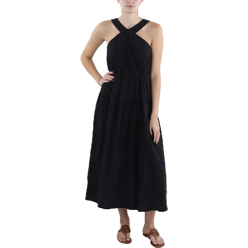 Women's Urban Fashion Madewell Womens Halter Tiered Midi Dress