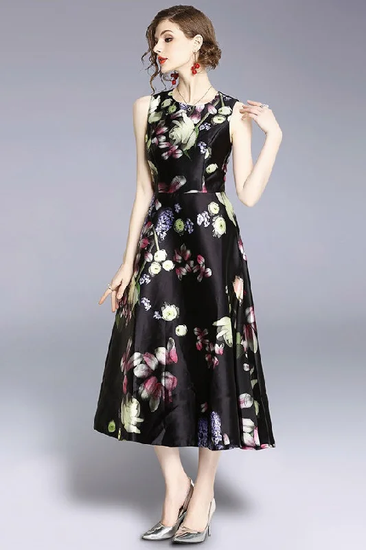 Limited Edition Black Floral Print Dress