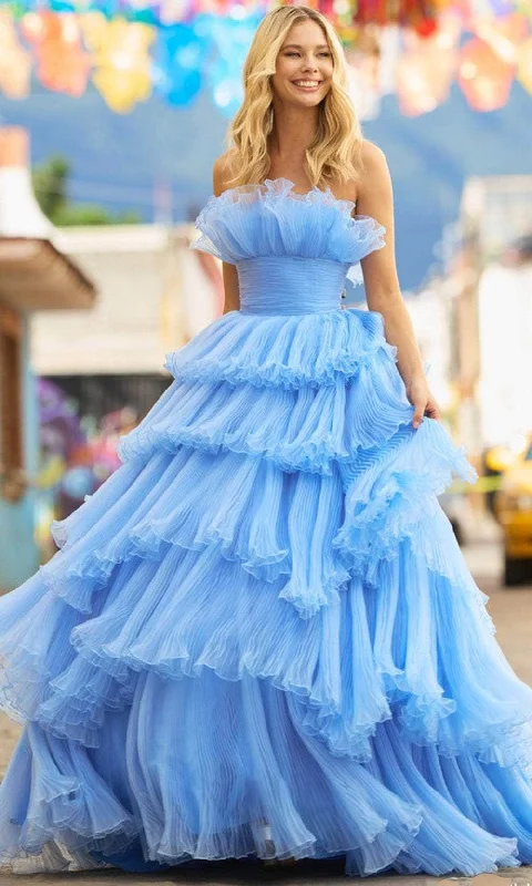 Cool Prices Sherri Hill 55594 - Ruffled Strapless Ball Gown