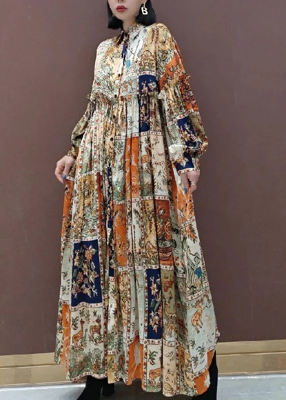 Exclusive Women’s Fashion Collection Style Floral Tunics Lapel Exra Large Hem Vestidos De Lino Spring Dresses Exclusive Women’s Fashion Collection Style Floral Tunics Lapel Exra Large Hem Vestidos De Lino Spring Dresses