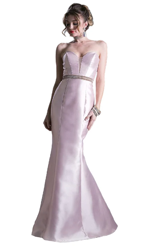 VIP Member Discount Cinderella Divine - Strapless Plunging Sweetheart Jeweled Mermaid Gown