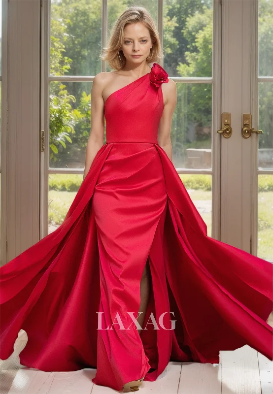 Women's Clothes Online Shopping Asymmetrical One-Strap Sleeveless Mother of the Bride Dress Floral Embellished Cocktail Gowns with Overskirt Women's Clothes Online Shopping Asymmetrical One-Strap Sleeveless Mother of the Bride Dress Floral Embellished Cocktail Gowns with Overskirt