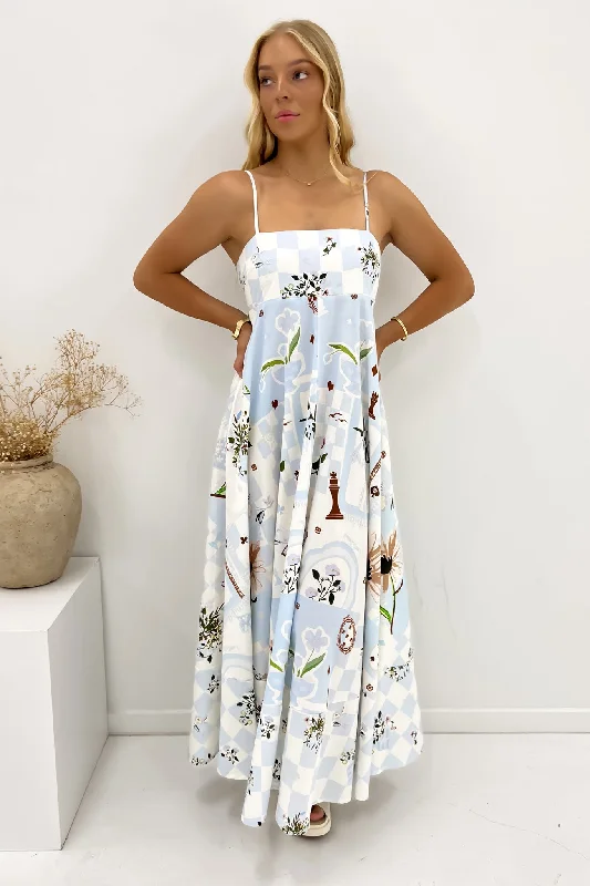 Season Sale Minnie Maxi Dress Blue Wonderland