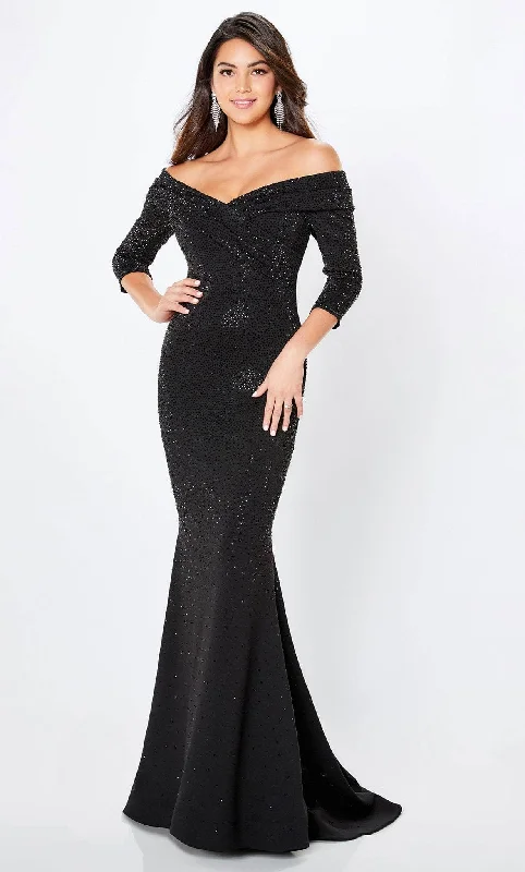 Limited Time Offers Montage by Mon Cheri 221970S - Embellished Off Shoulder Evening Gown Limited Time Offers Montage by Mon Cheri 221970S - Embellished Off Shoulder Evening Gown