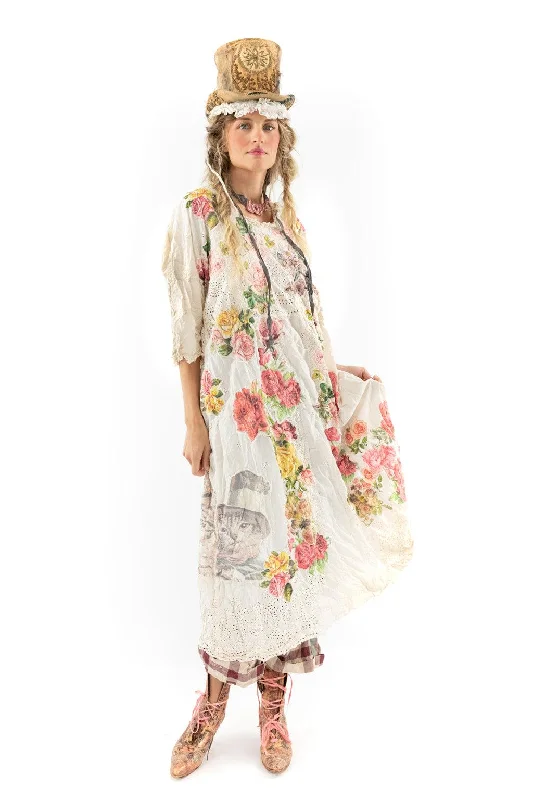 Casual Chic Women's Clothes Eyelet Appliqué Coronado Dress